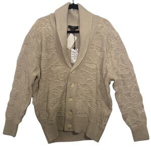Twenty Montreal M NWT Men's Oatmeal Cable Cardigan 3564 F